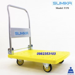 Xe Đẩy Hàng 4 Bánh Sàn Nhựa Sumika T170